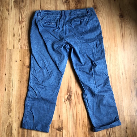 AMERICAN EAGLE Destroyed Slouchy Capri Pants Blue Size 8 Women’s - Picture 2 of 15